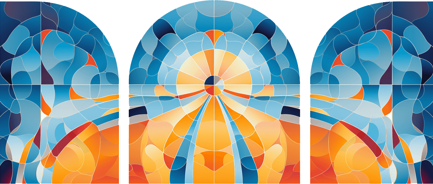 abstract image of stained glass windows